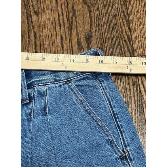 Madewell The Harlow Shorts Medium Wash Denim Jean Pleated Front Blue Size 31 NEW - Picture 4 of 8